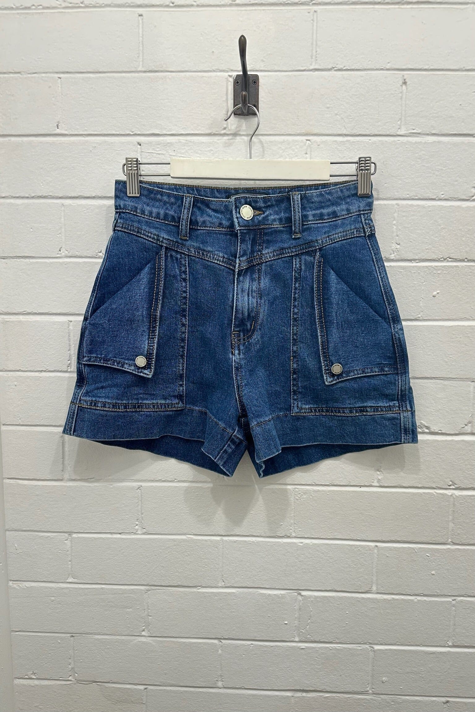 COUNTRY DENIM Ziggy Dark Denim Shorts BOTTOMS