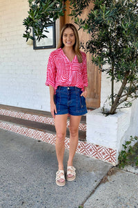 COUNTRY DENIM Ziggy Dark Denim Shorts BOTTOMS