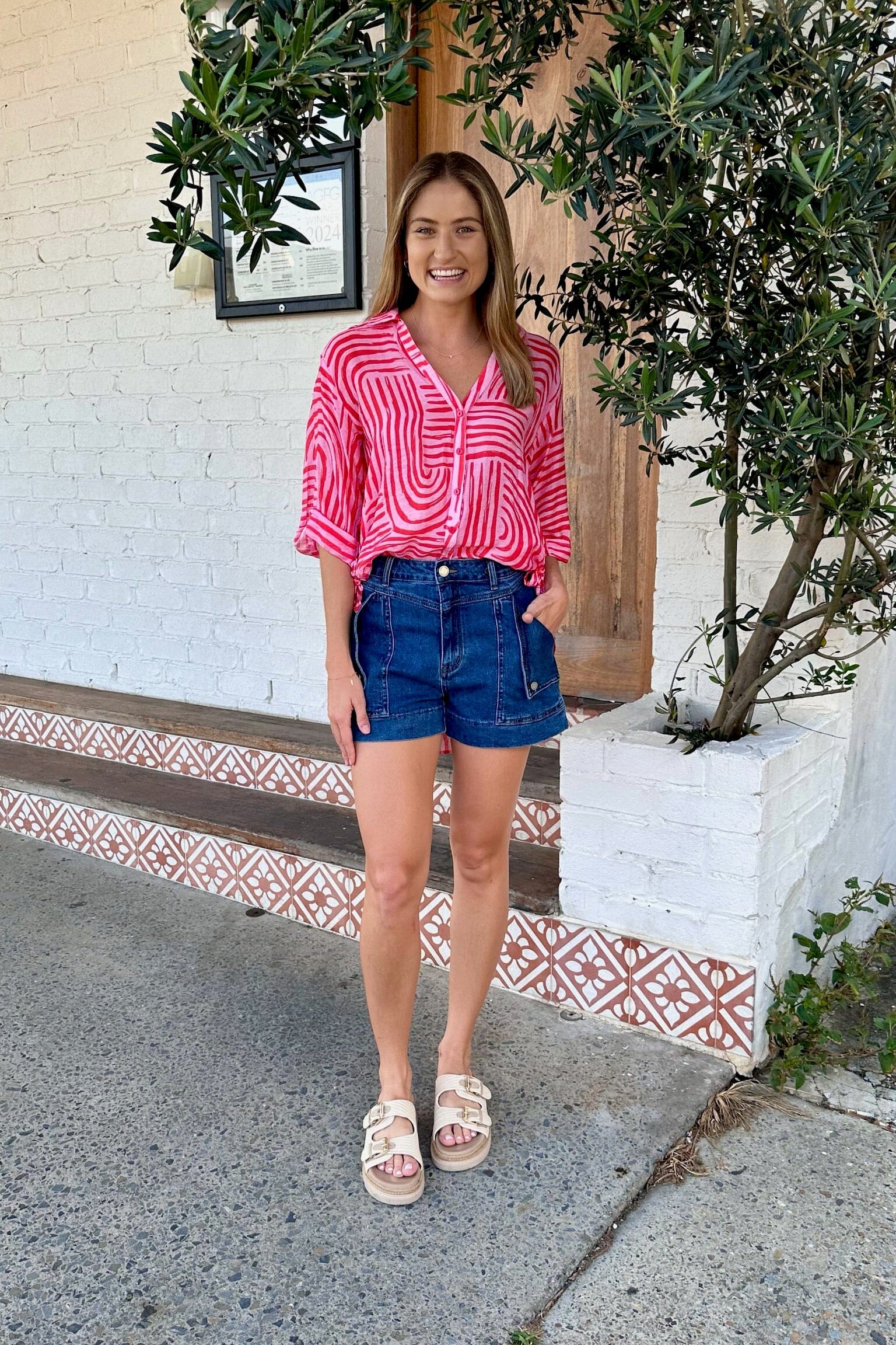 COUNTRY DENIM Ziggy Dark Denim Shorts BOTTOMS