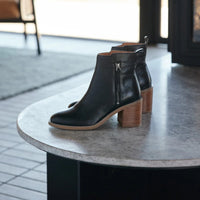 EOS Charity Leather Ankle Boots - Black ACCESSORIES