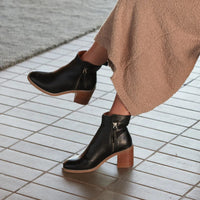 EOS Charity Leather Ankle Boots - Black ACCESSORIES