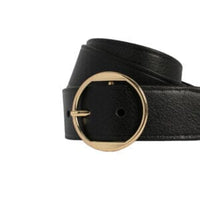 LOOP LEATHER CO. Ella Leather Belt - Black ACCESSORIES