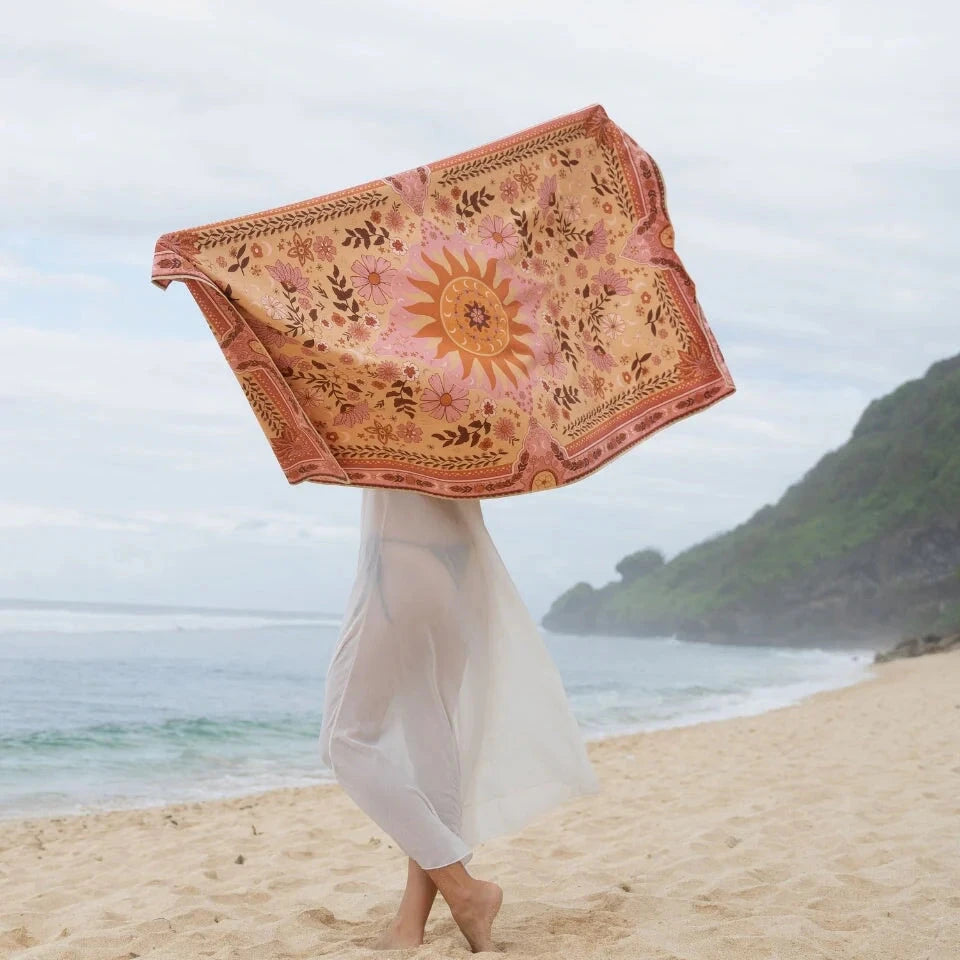 SOMERSIDE Boho Sun Quick Dry Beach Towel HOME & LIFESTYLE