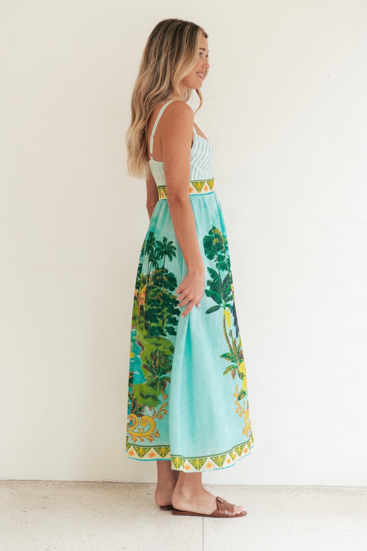 Tropical Oasis Midi Dress