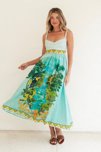 Tropical Oasis Midi Dress