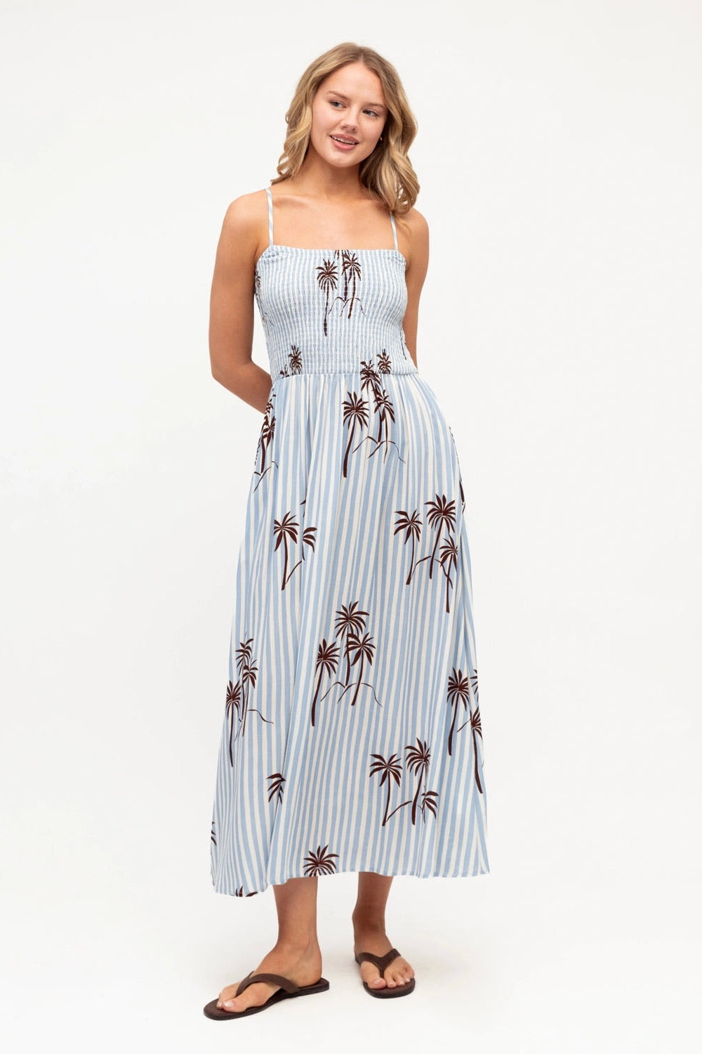 Zara Stripe Midi Dress