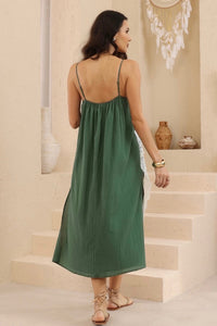 Emerald Lace Midi Dress