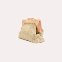 Augusta Timber Frame Clutch - Natural