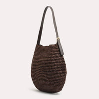 Large Paper Weave Tote - Chocolate