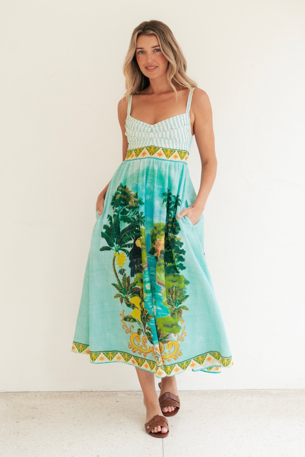 Tropical Oasis Midi Dress