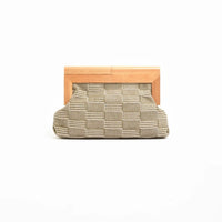 ADORNE Check Weave Timber Frame Clutch ACCESSORIES