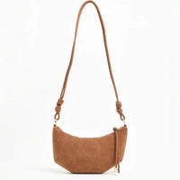 ADORNE Curved Panel Faux Suede Bag ACCESSORIES