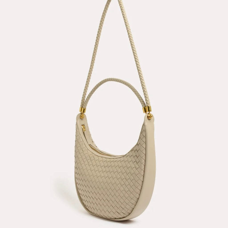 ADORNE Jordan Plait Handbag - Stone ACCESSORIES