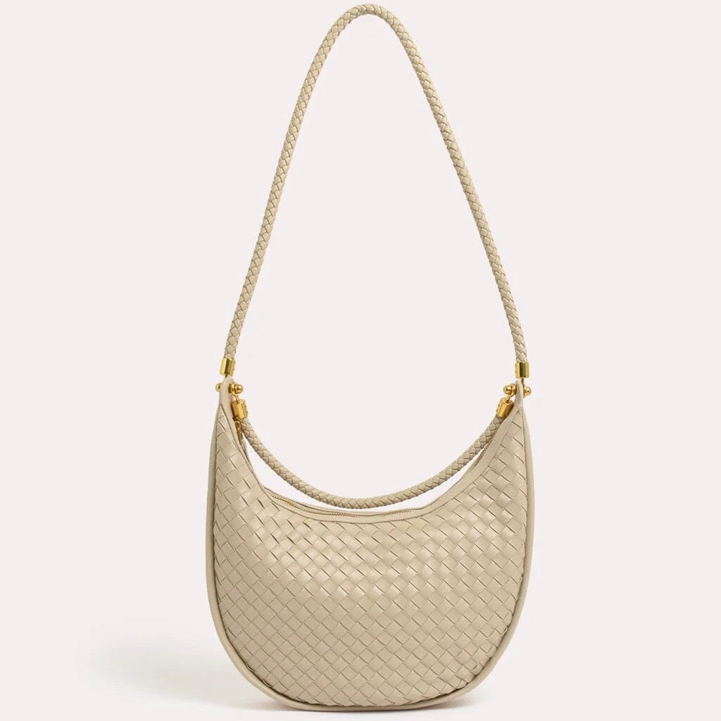 ADORNE Jordan Plait Handbag - Stone ACCESSORIES