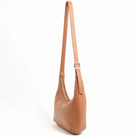 ADORNE Maggie Woven Moon Cross Body Bag - Tan ACCESSORIES