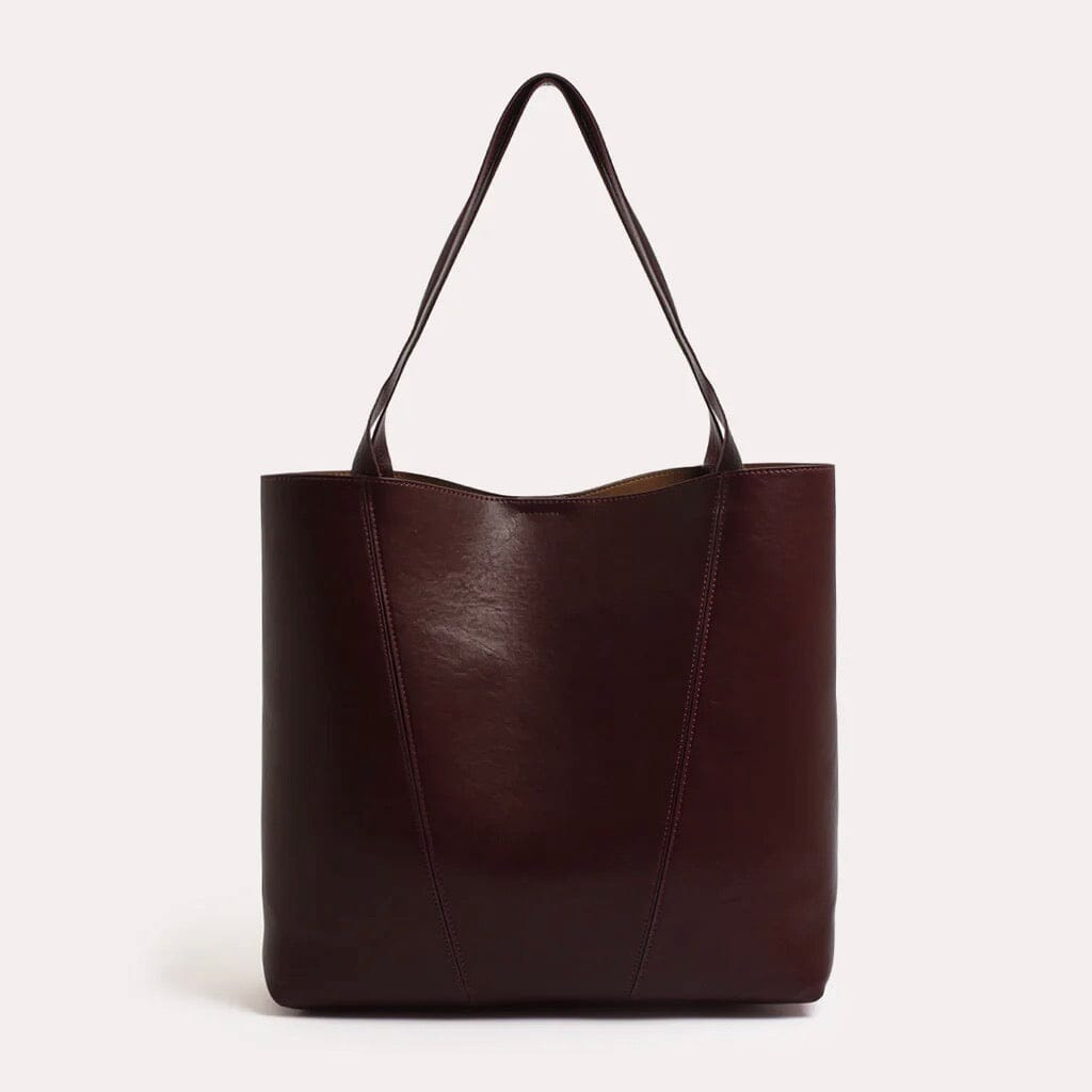 ADORNE Quinn Simple Pannelled Tote - Wine BAGS