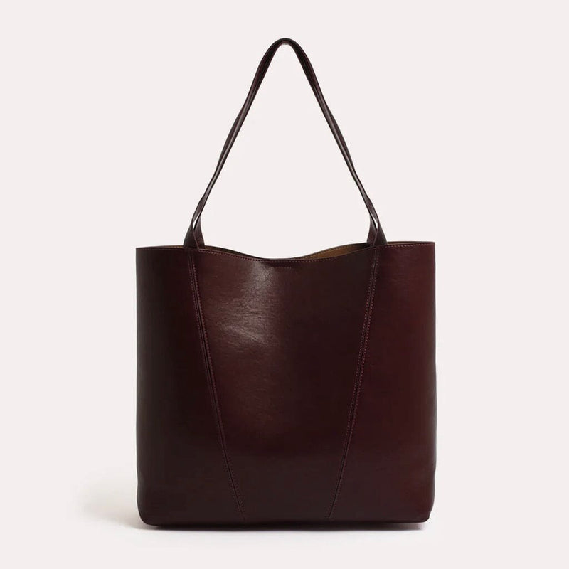 ADORNE Quinn Simple Pannelled Tote - Wine BAGS