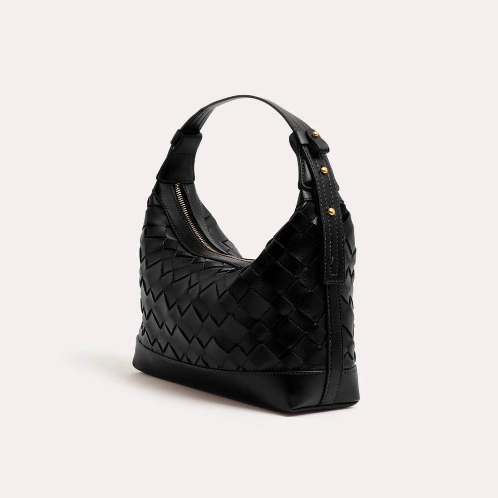 ADORNE Rhodes Plait Handbag - Black ACCESSORIES