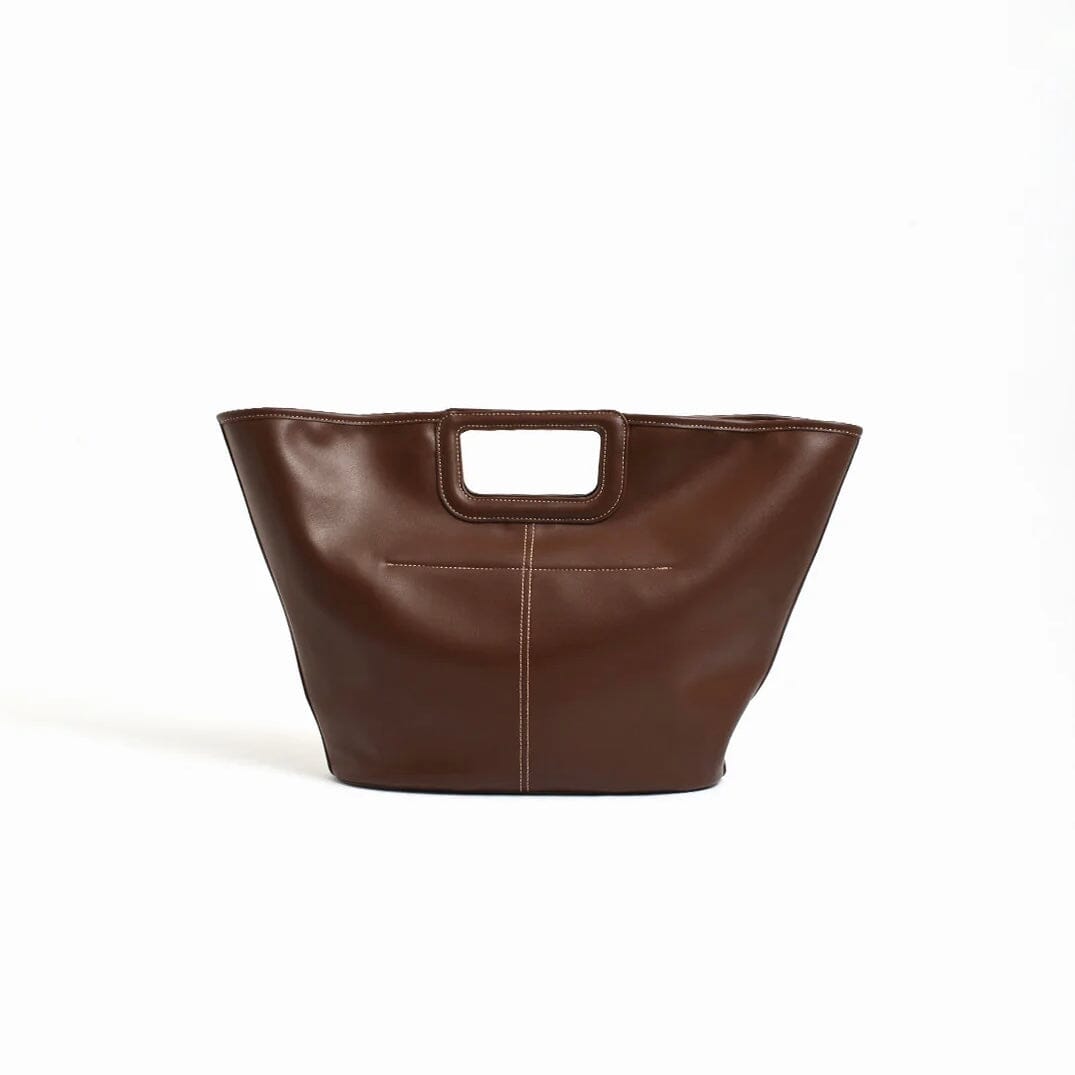 ADORNE Stitched Tote Bag - Chocolate ACCESSORIES