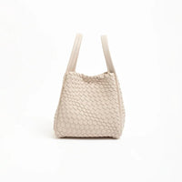 ADORNE Woven Slouch Bucket Bag - Stone ACCESSORIES