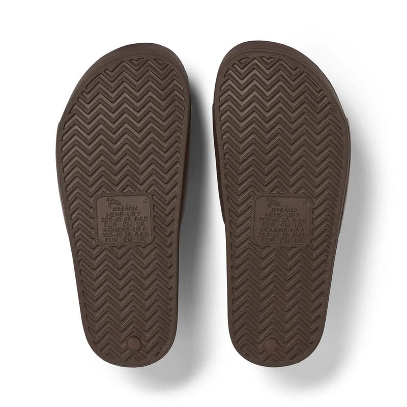 ARCHIES FOOTWEAR Archies Arch Support Slides - Brown SHOES