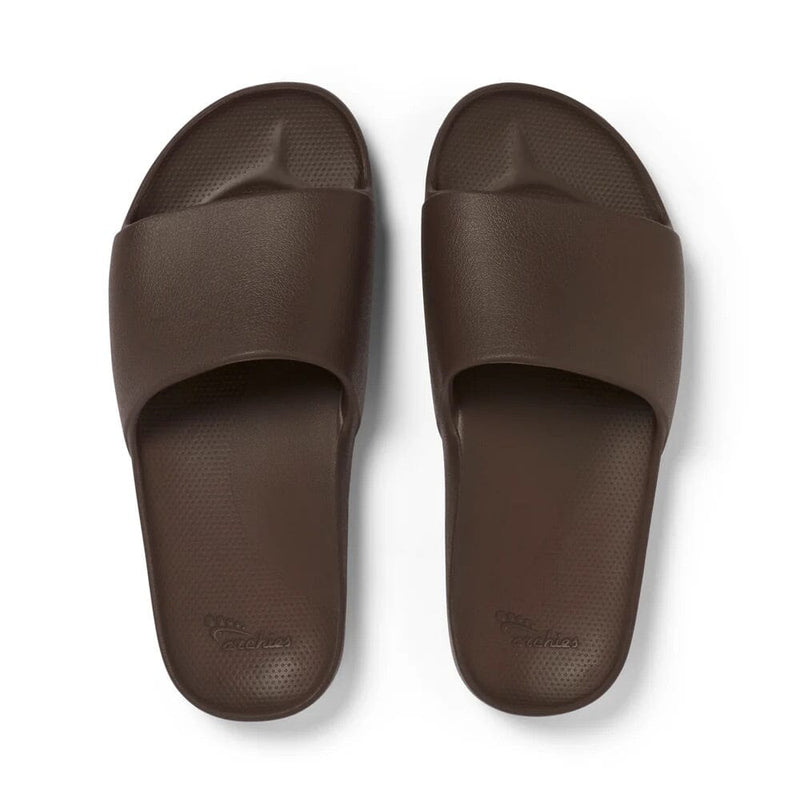 ARCHIES FOOTWEAR Archies Arch Support Slides - Brown SHOES