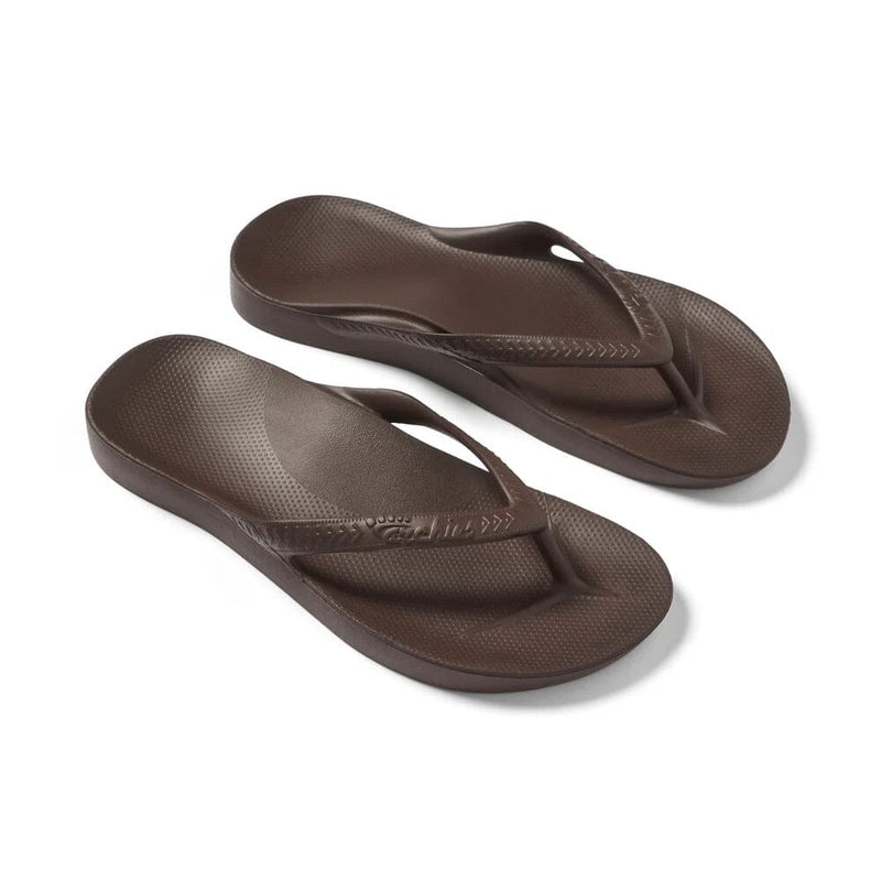 ARCHIES FOOTWEAR Archies Arch Support Thongs - Brown SHOES