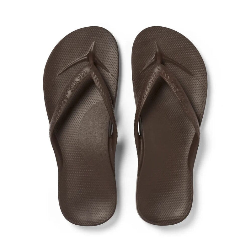 ARCHIES FOOTWEAR Archies Arch Support Thongs - Brown SHOES