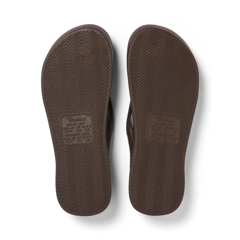 ARCHIES FOOTWEAR Archies Arch Support Thongs - Brown SHOES