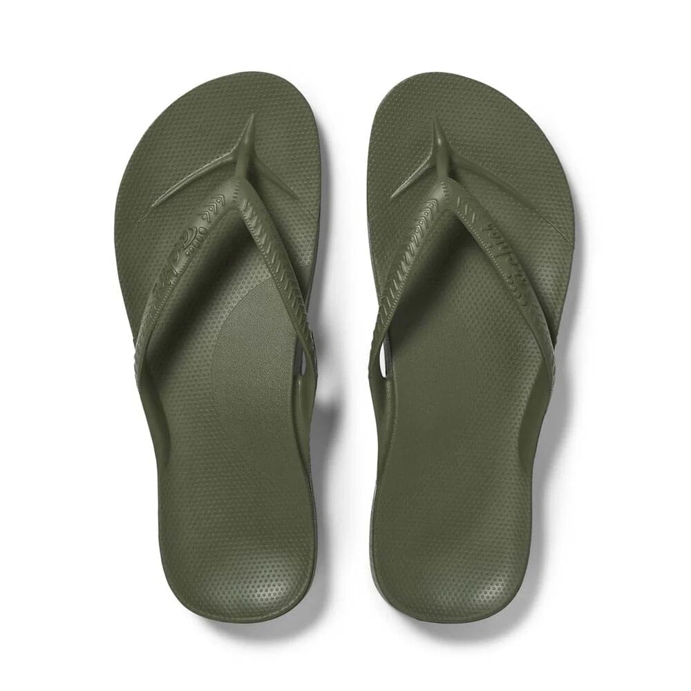ARCHIES FOOTWEAR Archies Arch Support Thongs - Olive SHOES