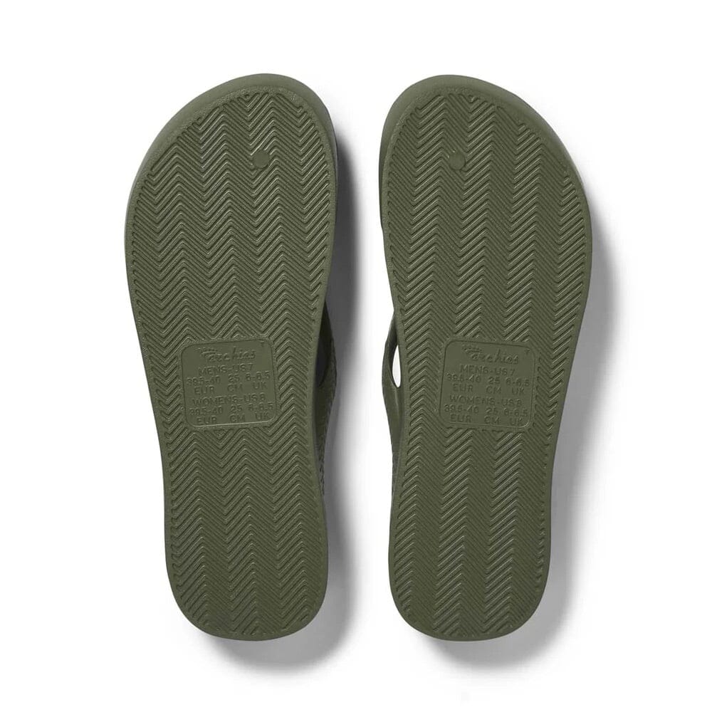 ARCHIES FOOTWEAR Archies Arch Support Thongs - Olive SHOES