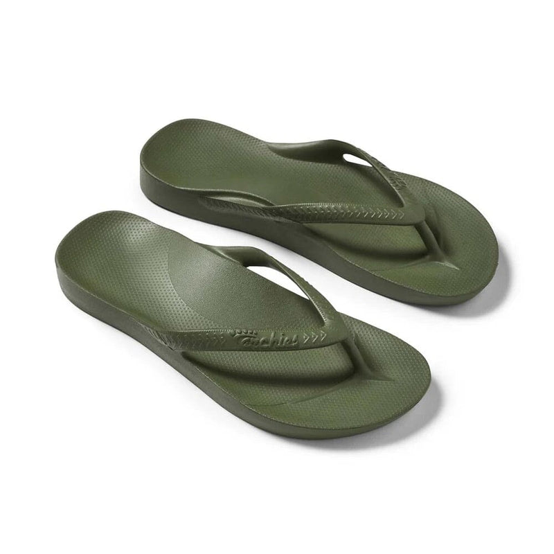 ARCHIES FOOTWEAR Archies Arch Support Thongs - Olive SHOES