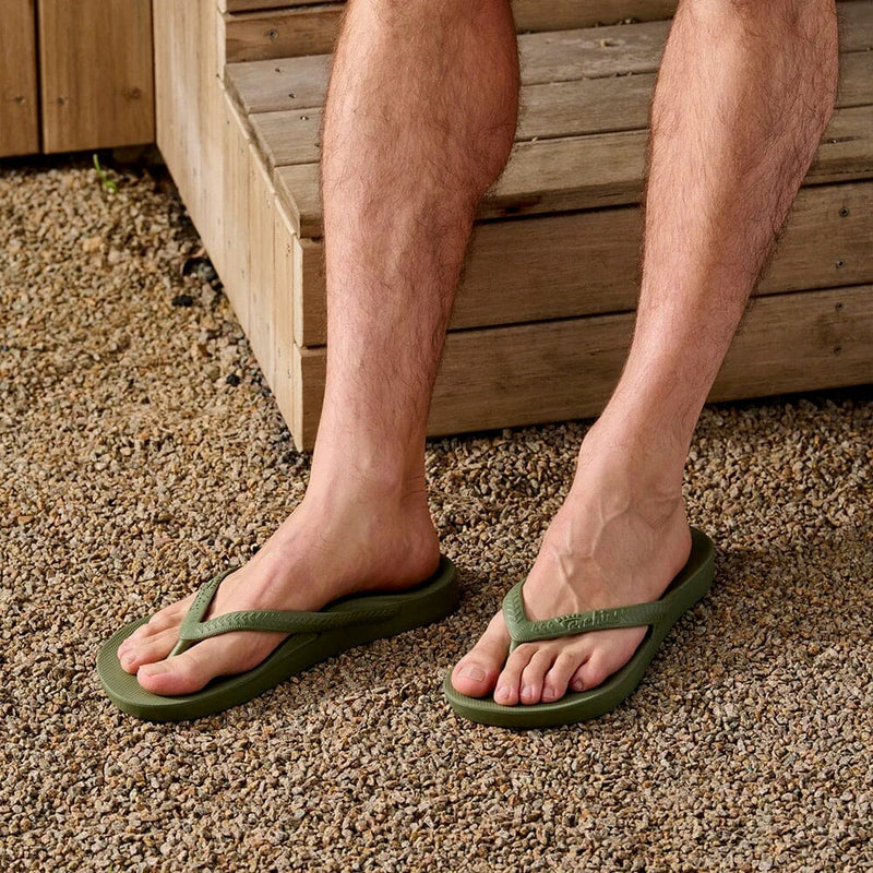 ARCHIES FOOTWEAR Archies Arch Support Thongs - Olive SHOES