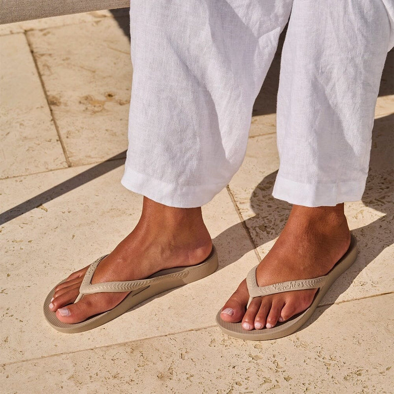ARCHIES FOOTWEAR Archies Arch Support Thongs - Taupe SHOES