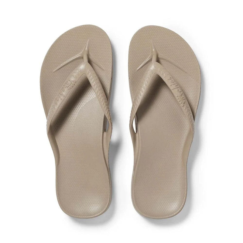 ARCHIES FOOTWEAR Archies Arch Support Thongs - Taupe SHOES