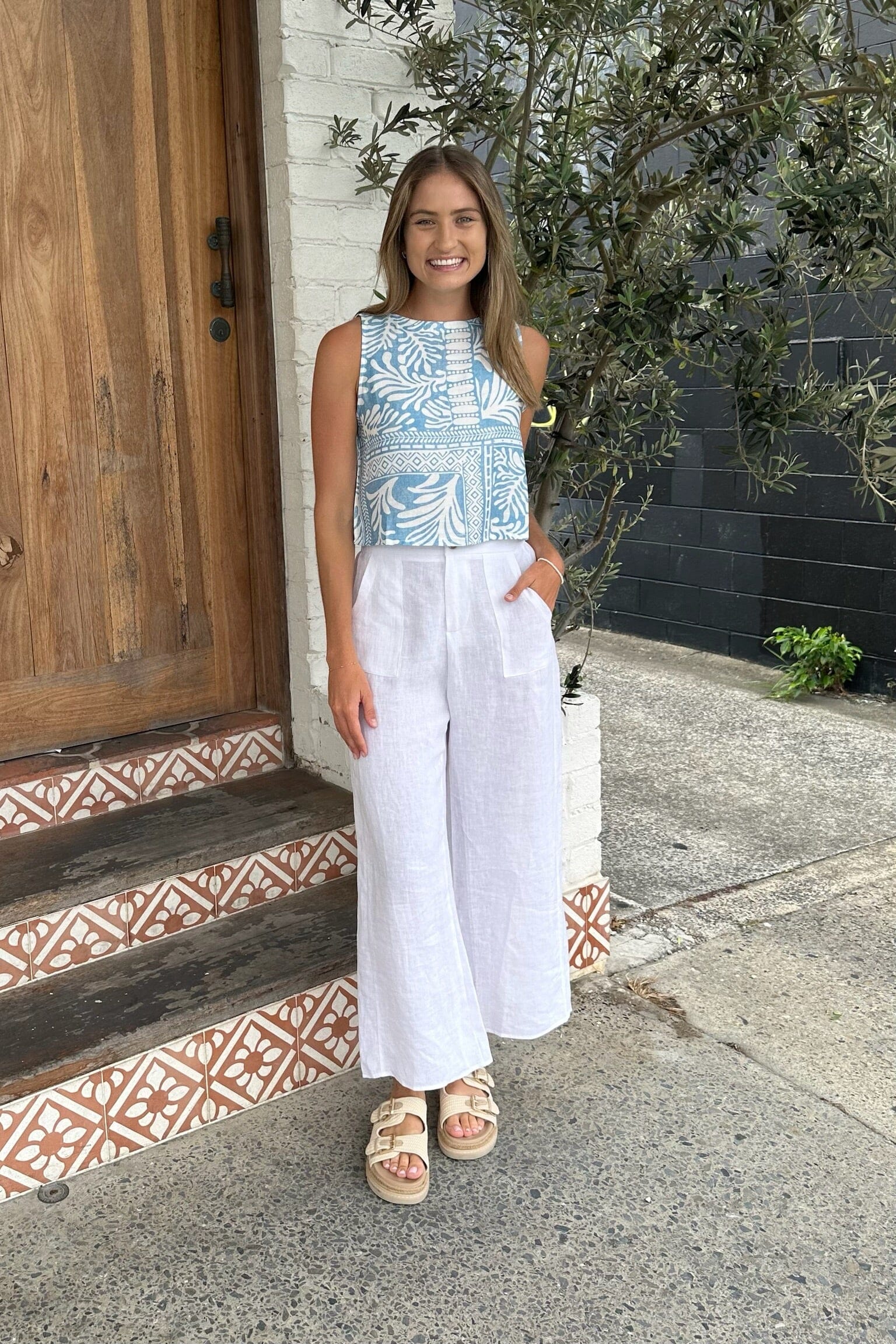 AVA Zulu Top - Blue TOPS