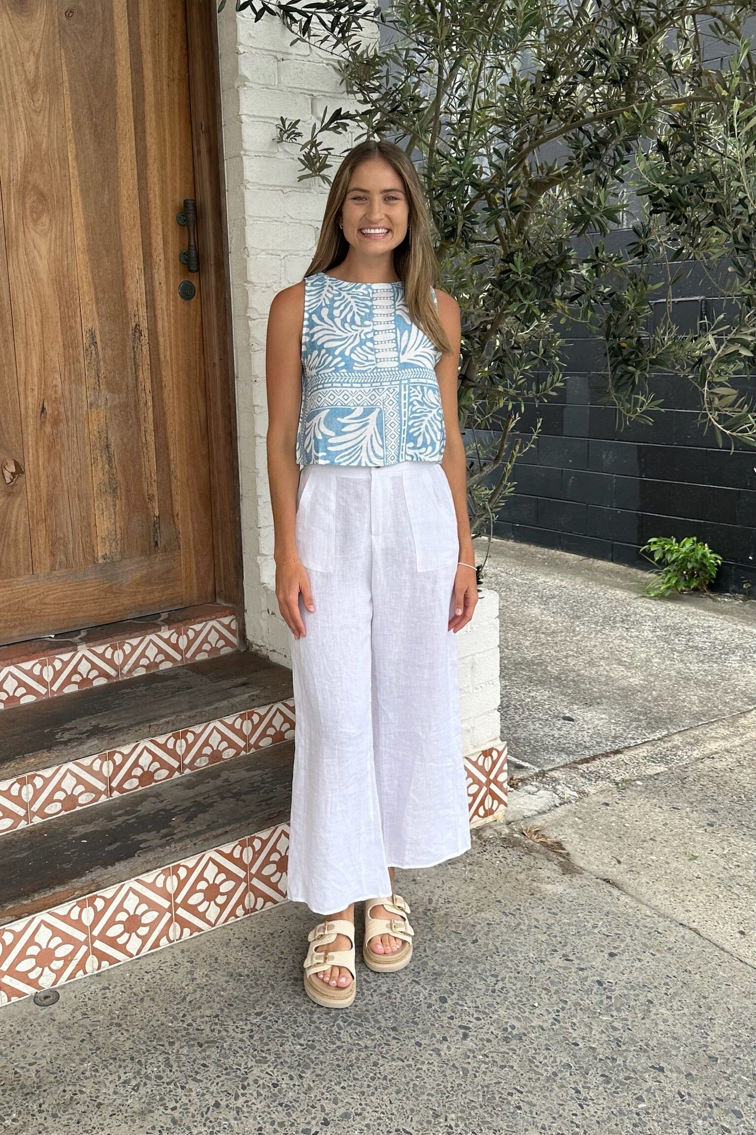 AVA Zulu Top - Blue TOPS