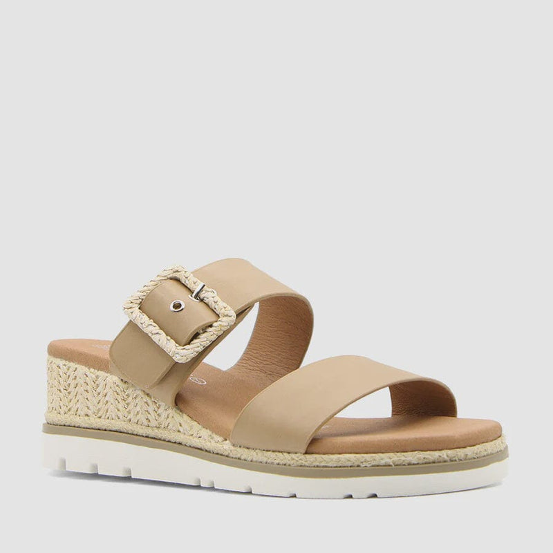 BAY LANE New River Wedge Sandal - Latte SHOES