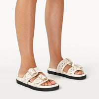 BILLINI Billini Aprila Slides - Bone SHOES