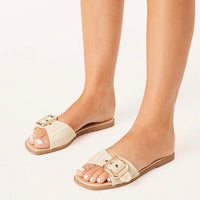 BILLINI Billini Vasili Slides - Natural Raffia SHOES