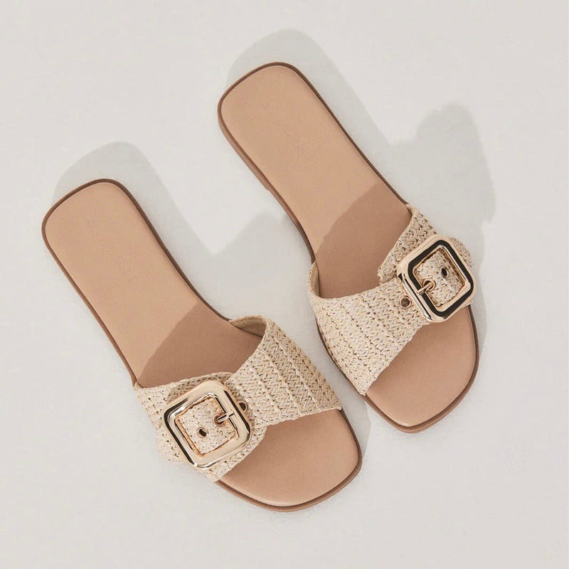 BILLINI Billini Vasili Slides - Natural Raffia SHOES