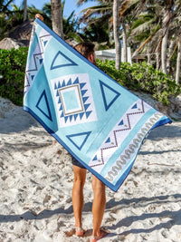 BREATHING TRAVEL Sand Free Beach Towel - Blue Dream HOME & LIFESTYLE