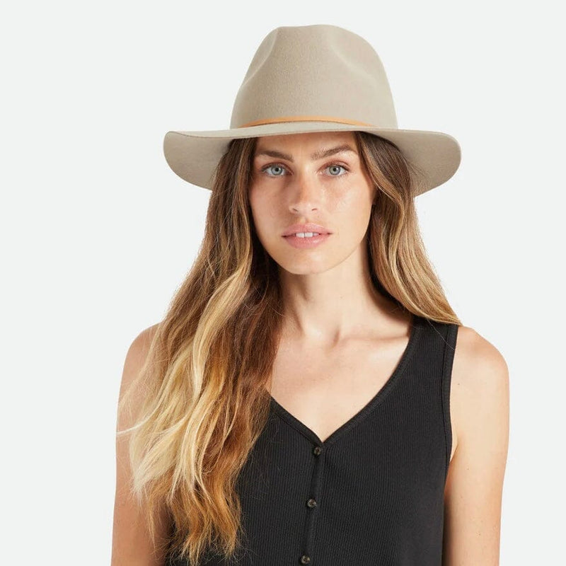 BRIXTON Wesley Fedora - Sand/Brown HEADWEAR