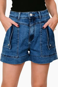 COUNTRY DENIM Ziggy Dark Denim Shorts BOTTOMS