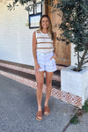 COUNTRY DENIM Ziggy Denim Shorts - White BOTTOMS