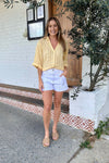 COUNTRY DENIM Ziggy Denim Shorts - White BOTTOMS