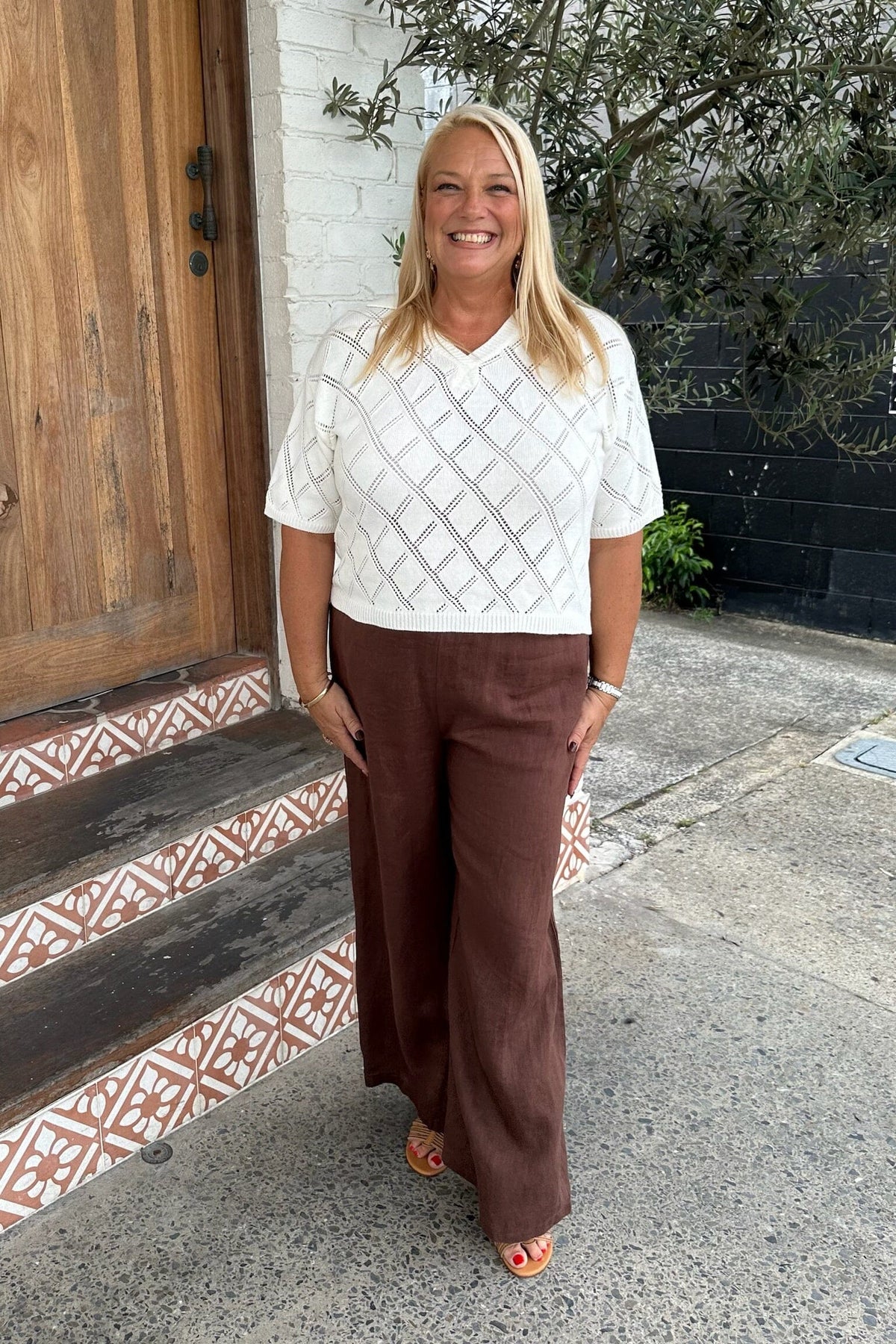 DELILAH Ryder Knit Top - Ivory TOPS