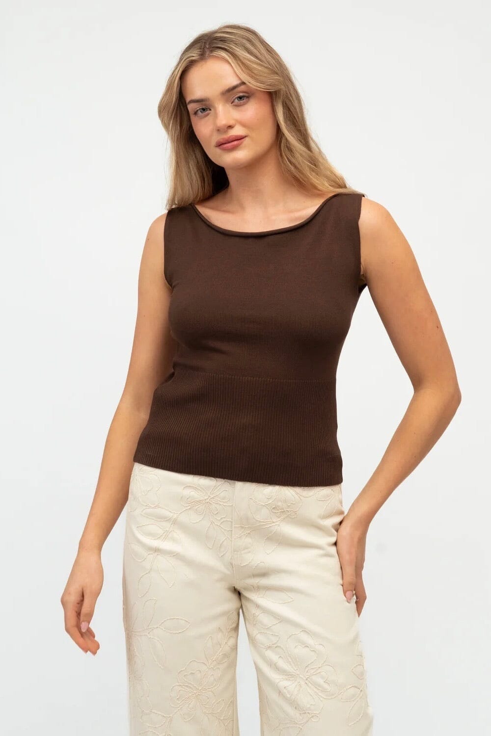 EBBY AND I Adele Knit Top TOPS