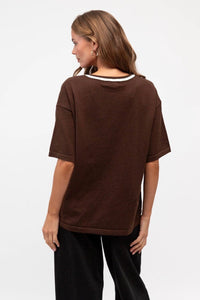EBBY AND I Nova Knit Tee - Espresso TOPS