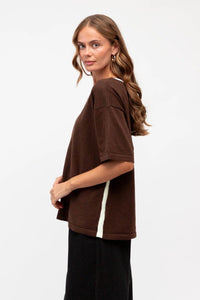 EBBY AND I Nova Knit Tee - Espresso TOPS